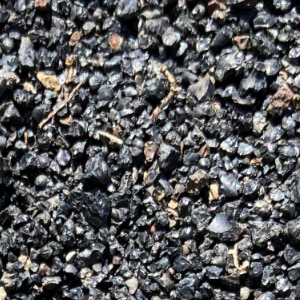 Close-up of black slag