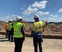 inspection being made by people wearing hi-vis