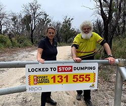  EPA's Liesbet Spanjaard and Eden Local Aboriginal Land Council CEO Mark Bateman