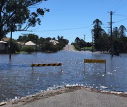 flooded river