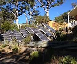 solar panels on house roof