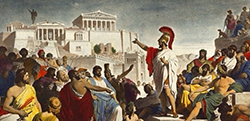 street scene in ancient greece 