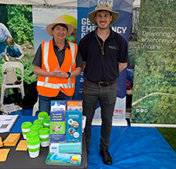 EPA’s Peter Brennan and Lake Macquarie Councils’ Cath Lake