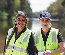 two officers working for EPA on site near river in western NSW