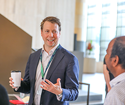 CEO Tony Chappel chats with EPA staff