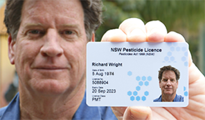 pesticide technician showing licence