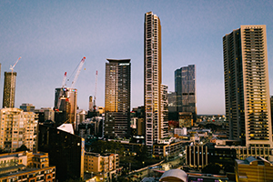 Parramatta CBD at dusk